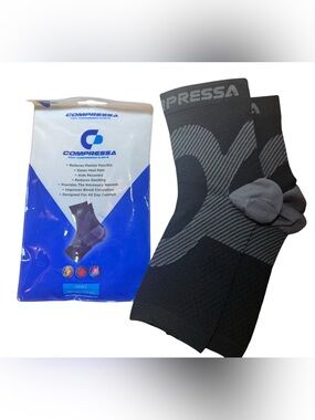 Compressa Foot Compression Sleeves Plantar Fasciitis Heel Pain Unisex New